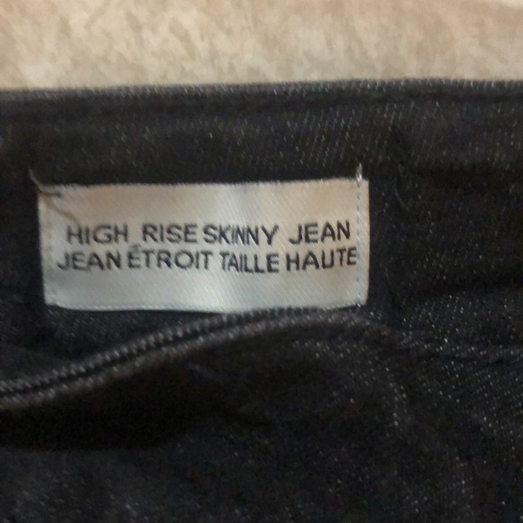 Black High Rise Skinny Jeans - Picture 3 of 6